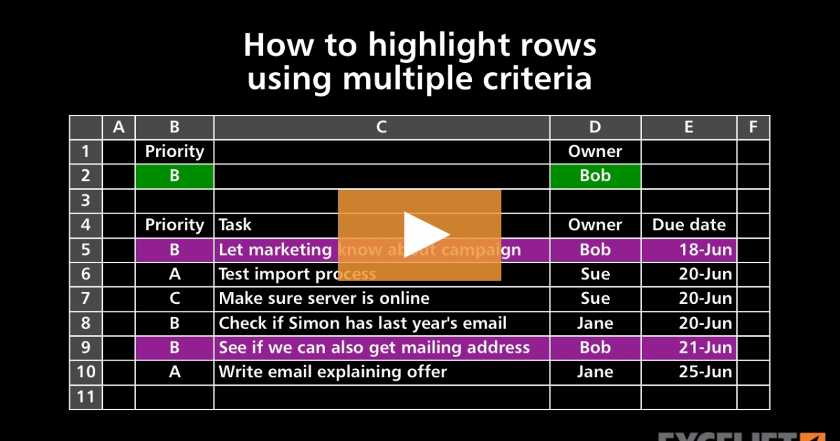 how-to-highlight-rows-using-multiple-criteria-exceljet